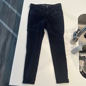 American eagle dark blue high rise jegging